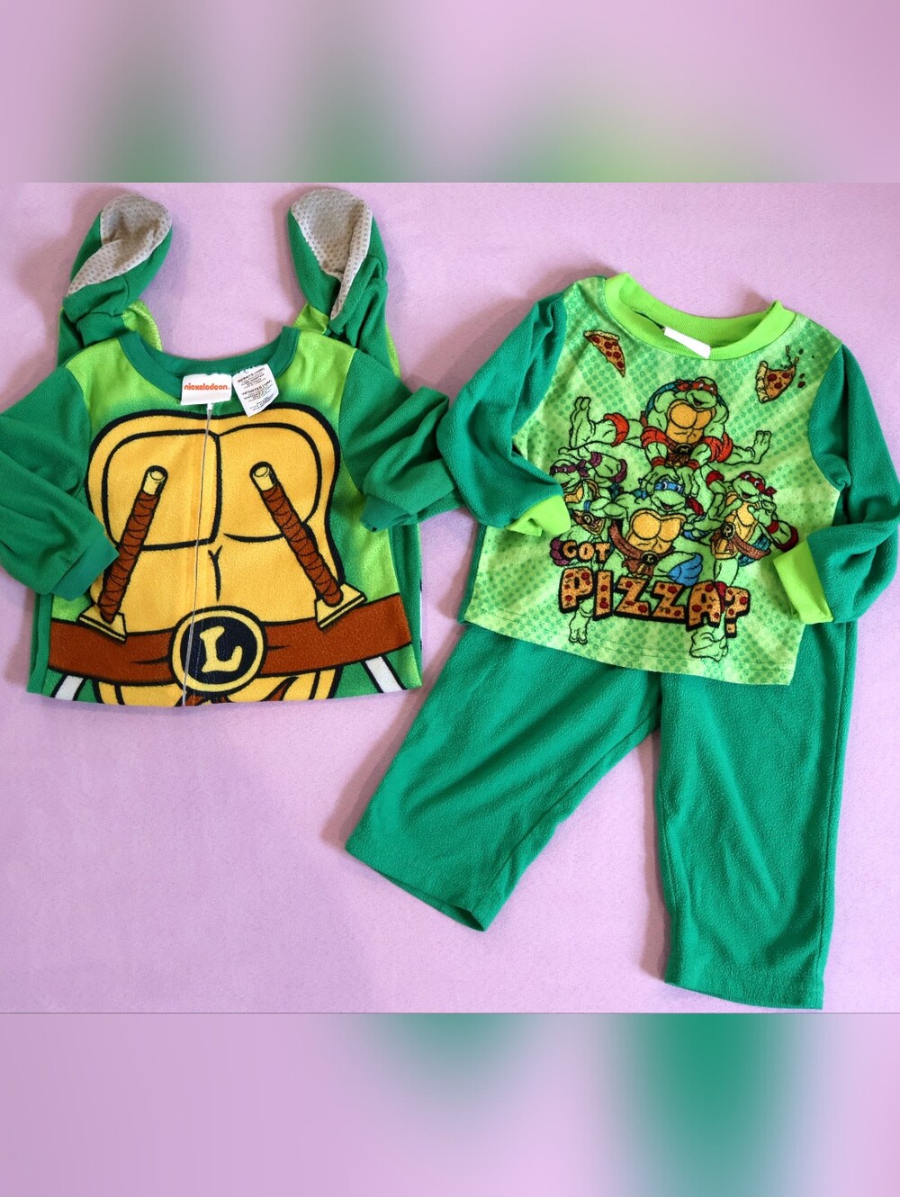 2015-6 Nickelodeon Teenage Mutant Ninja Turtles 18m Fleece Pajama Bundle of 2